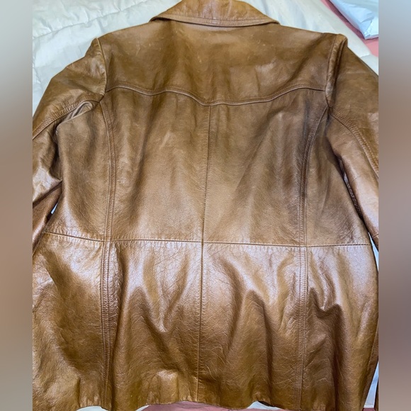 Halogen Brown Leather Jacket - Picture 7 of 7